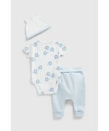 MOTHERCARE smėlinukas trumpomis rankovėmis, kelnės ir kepurė, GF272