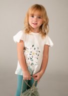 MAYORAL marškinėliai trumpomis rankovėmis ir tamprės, mint, 3.724-86, 140 cm