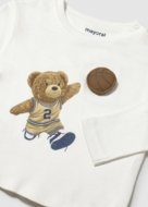 MAYORAL marškinėliai ilgomis rankovėmis, cream-bear, 2.070-67, 4 cm