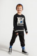 COCCODRILLO sportinės kelnės ACADEMY BOY KIDS, juodos, ZC4120201ABK-021-092, 92 cm