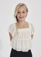 MAYORAL palaidinė trumpomis rankovėmis 8C, kreminė, 6192-42