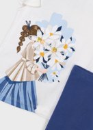 MAYORAL marškinėliai trumpomis rankovėmis ir tamprės, porcelain, 3.724-88, 104  cm