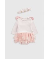 MOTHERCARE suknėlė ilgomis rankovėmis ir galvos juosta, IF546 80