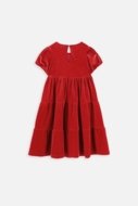 COCCODRILLO suknelė trumpomis rankovėmis ELEGANT JUNIOR GIRL, raudona, ZC3129201EJG-009-128, 128cm
