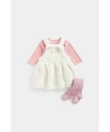 MOTHERCARE smėlinukas ilgomis rankovėmis, sarafanas ir pėdkelnės, FE011 