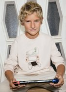 MAYORAL džemperis su gobtuvu, hemp, 6.412-59, 140 cm