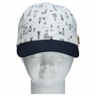 TUTU kepurė su snapeliu, balta/tamsiai mėlyna, 3-006566, 46/50 cm