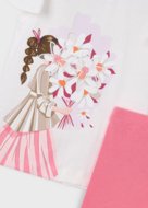 MAYORAL marškinėliai trumpomis rankovėmis ir tamprės, camellia, 3.724-87, 122  cm