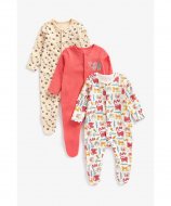 MOTHERCARE šliaužtinukas ilgomis rankovėmis, 3 vnt., BB429