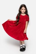 COCCODRILLO suknelė trumpomis rankovėmis ELEGANT JUNIOR GIRL, raudona, ZC3129201EJG-009-128, 128cm