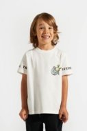 COCCODRILLO marškinėliai WORLD OF PIXEL BOY KIDS, balti, ZC4143202WBK-001-122, 122 cm