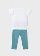 MAYORAL marškinėliai trumpomis rankovėmis ir tamprės, mint, 3.724-86, 104  cm