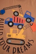 COCCODRILLO marškinėliai CITY BUILDER BOY KIDS, rudi, ZC5143202CBK-018-116, 116 cm