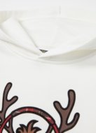 OVS džemperis su gobtuvu, baltas, 140 cm, 002158202