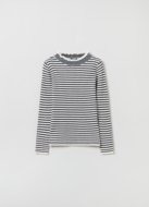 OVS GIRL3-10Y TRICOT 2H 4-5 BLACK-STRIPED WHITE 001913468