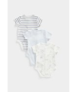 MOTHERCARE smėlinukas trumpomis rankovėmis, 3 vnt., CB277