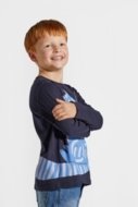 COCCODRILLO marškinėliai LICENCE BOY KOCIA SZAJKA, tamsiai mėlyni, ZC4143101LBK-015-134, 134 cm