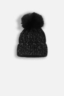 COCCODRILLO kepurė ACCESSORIES WINTER GIRL, juoda, ZC4364311AWG-021-056, 56 cm