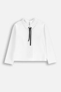 COCCODRILLO marškinėliai ilgomis rankovėmis BACK TO SCHOOL GIRL, balti, WC5143101BSG-001-164, 164 cm