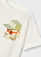 MAYORAL marškinėliai trumpomis rankovėmis, cream, 3.078-72, 140 cm