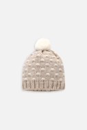 COCCODRILLO kepurė ACCESSORIES WINTER GIRL, smėlio spalvos, ZC3364301AWG-002