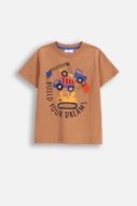 COCCODRILLO marškinėliai CITY BUILDER BOY KIDS, rudi, ZC5143202CBK-018-116, 116 cm