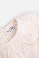 COCCODRILLO marškinėliai FLOWERS GIRL NEWBORN, ecru, ZC4143101FGN-003-086, 86 cm