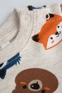 COCCODRILLO smėlinukas FOREST FRIENDS BOY NEWBORN, pilkas, cm