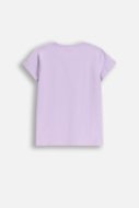 COCCODRILLO marškinėliai EVERYDAY GIRL A, violetiniai, ZC5143224VGA-016-128, 128 cm
