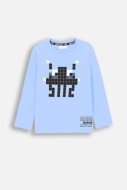 COCCODRILLO marškinėliai WORLD OF PIXEL BOY KIDS, mėlyni, ZC4143101WBK-014-122, 122 cm