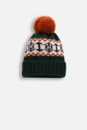 COCCODRILLO kepurė ACCESSORIES WINTER BOY, žalia, ZC4364306AWB-011-056, 56 cm