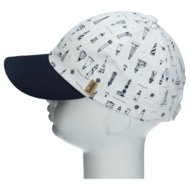 TUTU kepurė su snapeliu, balta/tamsiai mėlyna, 3-006566, 46/50 cm