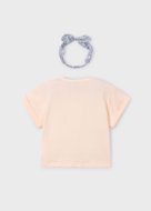 MAYORAL marškinėliai trumpomis rankovėmis ir galvos juosta, salmon, 3.010-96, 134  cm