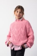 COCCODRILLO megztinis CRAFT PUNK GIRL JUNIOR, rožinis, ZC5172501CGJ-007-128, 128 cm