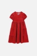 COCCODRILLO suknelė trumpomis rankovėmis ELEGANT JUNIOR GIRL, raudona, ZC3129201EJG-009-128, 128cm