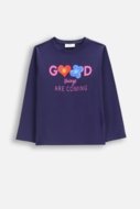 COCCODRILLO marškinėliai EVERYDAY GIRL A, mėlyni, ZC5143104VGA-015-116, 116 cm