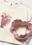 MAYORAL galvos juosta, marškinėliai trumpomis rankovėmis ir tamprės, peony, 1.750-37, 98  cm