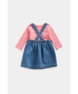 MOTHERCARE marškinėliai ilgomis rankovėmis, sarafanas ir pėdkelnės, FD158 