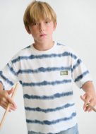 MAYORAL marškinėliai trumpomis rankovėmis, cream-blue, 6.039-43, 157  cm