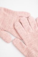 COCCODRILLO pirštuotos pirštinės ACCESSORIES WINTER GIRL, rožinės, ZC4360315AWG-007-XL, XL cm