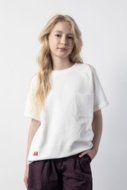 COCCODRILLO marškinėliai ACADEMY GIRL JUNIOR, kreminiai, ZC5143203AGJ-003-146, 146 cm