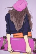 COCCODRILLO marškinėliai EVERYDAY GIRL A, violetiniai, ZC5143224VGA-016-128, 128 cm