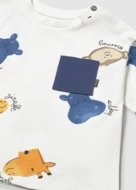 MAYORAL marškinėliai trumpomis rankovėmis, cream, 1.014-94, 98  cm