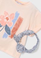 MAYORAL marškinėliai trumpomis rankovėmis ir galvos juosta, salmon, 3.010-96, 134  cm