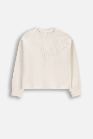 COCCODRILLO marškinėliai ilgomis rankovėmis, smėlio spalvos, WC6143103FGJ-002-152, 152 dydis 