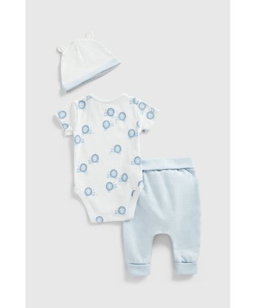 MOTHERCARE smėlinukas trumpomis rankovėmis, kelnės ir kepurė, GF272 