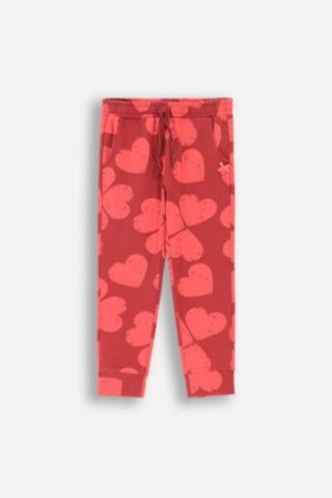 COCCODRILLO sportinės kelnės HEARTS GIRL KIDS, claret, ZC4120101HGK-017-122, 122 cm 