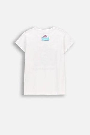 COCCODRILLO marškinėliai trumpomis rankovėmis, balti, WC6143214LGD-001-140, 140 cm 