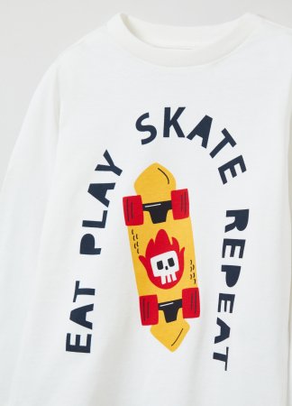 OVS BOY3-10Y T-SHIRT L/S 2M 5-6 WHITE 001820611 001820611