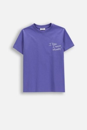 COCCODRILLO marškinėliai trumpomis rankovėmis, violetiniai, WC6143203VBA-016-164, 164 dydis 